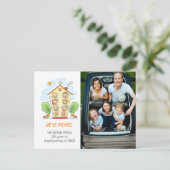 Nieuwe Familie Huis Bewegende Aankondiging Briefka (Staand voorkant)