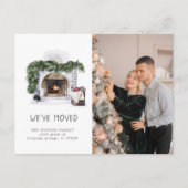 Nieuwe familie huis rustieke bewegende aankondigin aankondigingskaart (Voorkant)