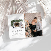 Nieuwe familie huis rustieke bewegende aankondigin aankondigingskaart