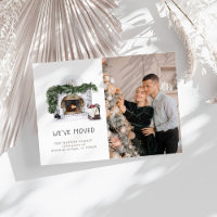 Nieuwe familie huis rustieke bewegende aankondigin