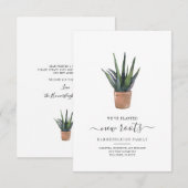 Nieuwe Familie Huis Waterverf Verhuizen Aankondiging (Voorkant / Achterkant)