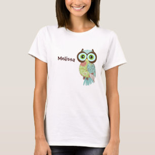 Nieuwe Fancy Funky Owl Women's T Shirts