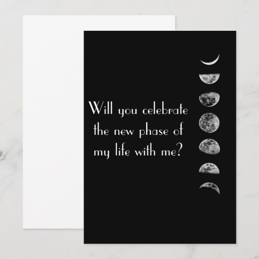 Nieuwe fasen van het leven viering kaart. kaart (Voorkant / Achterkant)