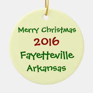NIEUWE FAYETTEVILLE ARKANSAS CHRISTMAS-ORNAMENT VA KERAMISCH ORNAMENT