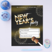 Nieuwe feestdag van jaren - volledig aanpasbaar flyer (Enkel)