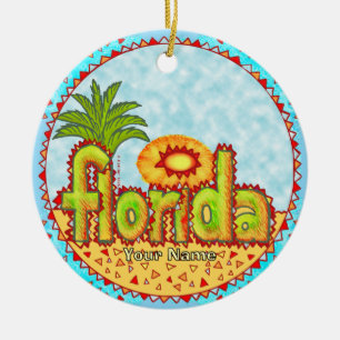 Nieuwe Florida Zon Keramisch Ornament