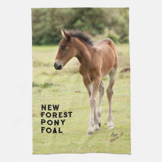 Nieuwe Forest Pony Foal theedoeken (Verticaal)