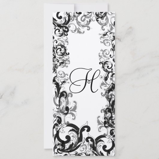 Nieuwe formaten 4.25x9.25 Fancy de Uitnodiging van (Achterkant)