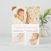 Nieuwe foto van Baby Girl Kaart (Staand voorkant)