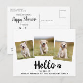 Nieuwe foto van Pet Hallo Puppy Dog Shower Uitnodi Aankondigingskaart (Voorkant / Achterkant)