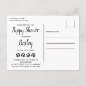Nieuwe foto van Pet Hallo Puppy Dog Shower Uitnodi Aankondigingskaart (Achterkant)