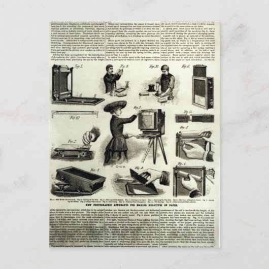 Nieuwe fotografische apparaten briefkaart (Voorkant)