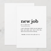 Nieuwe functieomschrijving – Grappige Motivatie ty (Voorkant / Achterkant)