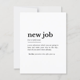 Nieuwe functieomschrijving – Grappige Motivatie ty Briefkaart