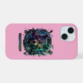 Nieuwe futuristische robotachtige jager iPhone 15 case (Achterkant horizontaal)