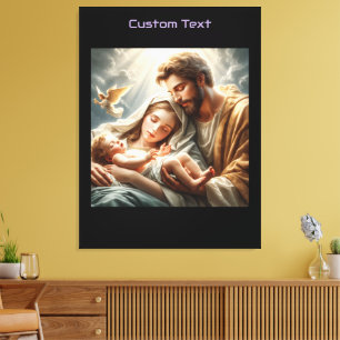 Nieuwe geboorte baby Kerst decor Rijke Thuis Uitge Canvas Afdruk