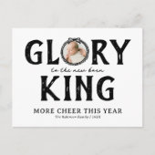 Nieuwe geboortekoning l Geboorteaankondiging Kerst Feestdagenkaart (Voorkant)