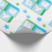 Nieuwe geboren jongen cadeaupapier (Hoek)