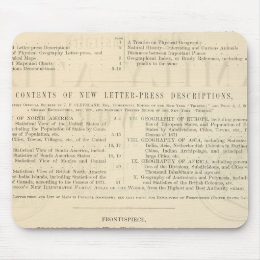 Nieuwe geïllustreerde familie van Verso Johnson At Muismat (Voorkant)