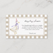 Nieuwe gekke gans - display douchekaart informatiekaartje (Voorkant)