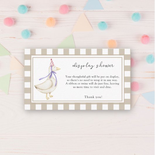 Nieuwe gekke gans - display douchekaart informatiekaartje