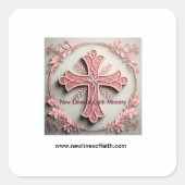 Nieuwe geloofslijnen 2025 vierkante sticker (Voorkant)