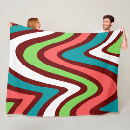 Nieuwe generatie modern  contrast fleece deken