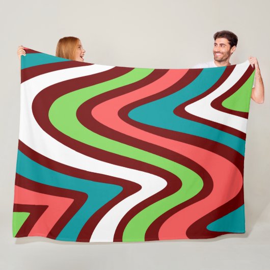 Nieuwe generatie modern  contrast fleece deken (In situ)