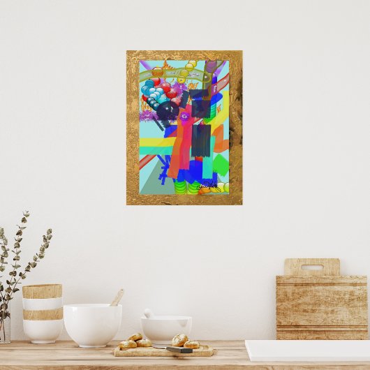 Nieuwe geometrie poster (Keuken)