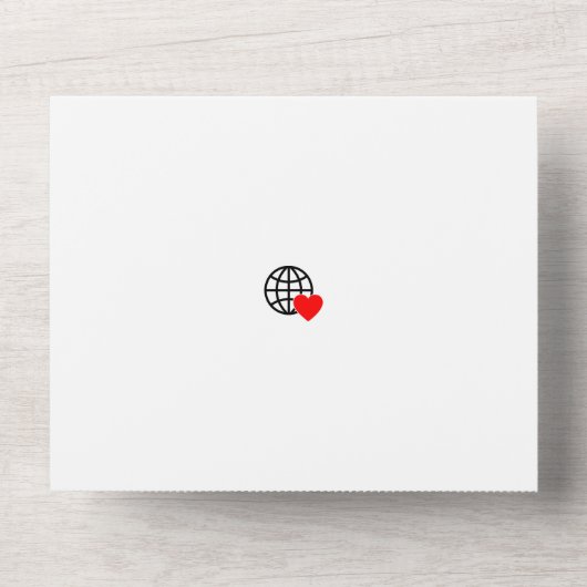 Nieuwe gepersonaliseerde tekstlogo All in One trou Uitnodiging (Voorkant)