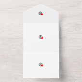 Nieuwe gepersonaliseerde tekstlogo All in One trou Uitnodiging (Binnen)