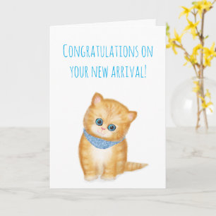 Nieuwe ginger kitten-felicitaties voor een paar kaart