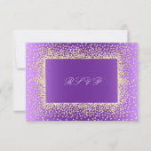 Nieuwe Glitter Paarse Amethyst Gold RSVP (Voorkant)