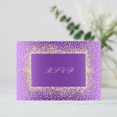 Nieuwe Glitter Paarse Amethyst Gold RSVP (Staand voorkant)