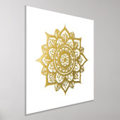 Nieuwe Gold Mandala Flower Folie Art afdrukken (Laagn)