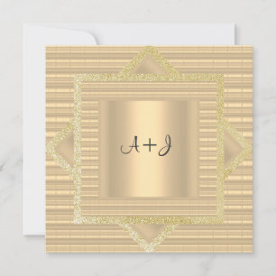 NIEUWE GOLD SEPIA ELEGANT WEDDING INVITATION KAART
