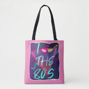 Nieuwe Golf Bril Stijl Jaren Tachtig Liefdes Sloga Tote Bag