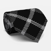 Nieuwe golf geruite tartan stropdas (Opgerold)