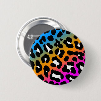 NIEUWE GOLF JAREN TACHTIG RETRO LUIPAARD DRUK KLEU RONDE BUTTON 5,7 CM