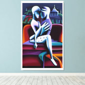 Nieuwe golf, nieuwe passie canvas afdruk (Insitu (Houten vloer))
