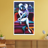 Nieuwe golf, nieuwe passie canvas afdruk (Insitu (Woonkamer))