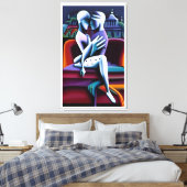Nieuwe golf, nieuwe passie canvas afdruk (Insitu (Slaapkamer))