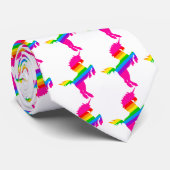 Nieuwe Golf Regenboog Eenhoorns Stropdas (Opgerold)