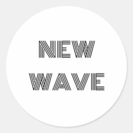 Nieuwe golf ronde sticker