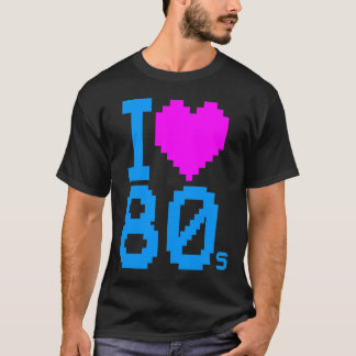 Nieuwe golf vintage 80s retro ik hou van 80s shirt