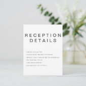 Nieuwe Goth-minimalistische bijlagekaart Informatiekaartje (Staand voorkant)