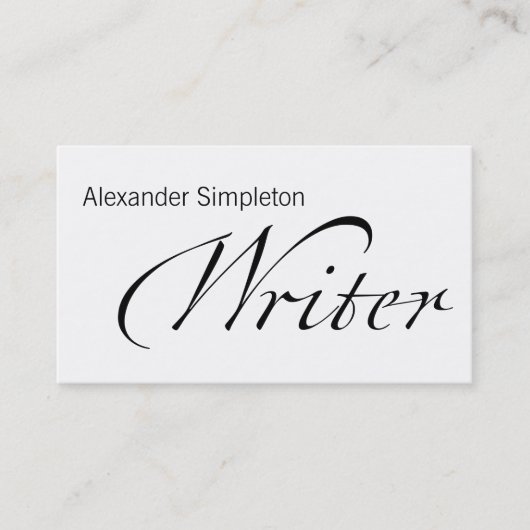 Nieuwe gothische schrijver visitekaartje (Voorkant)