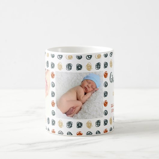Nieuwe Grandad - 2 Foto's en aangepaste Baby geboo Koffiemok (Center)