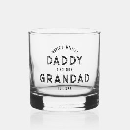 Nieuwe Grandad Zwangerschapsaankondiging Vaderdag Whisky Glas