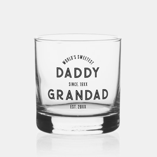 Nieuwe Grandad Zwangerschapsaankondiging Vaderdag Whisky Glas (Voorkant)